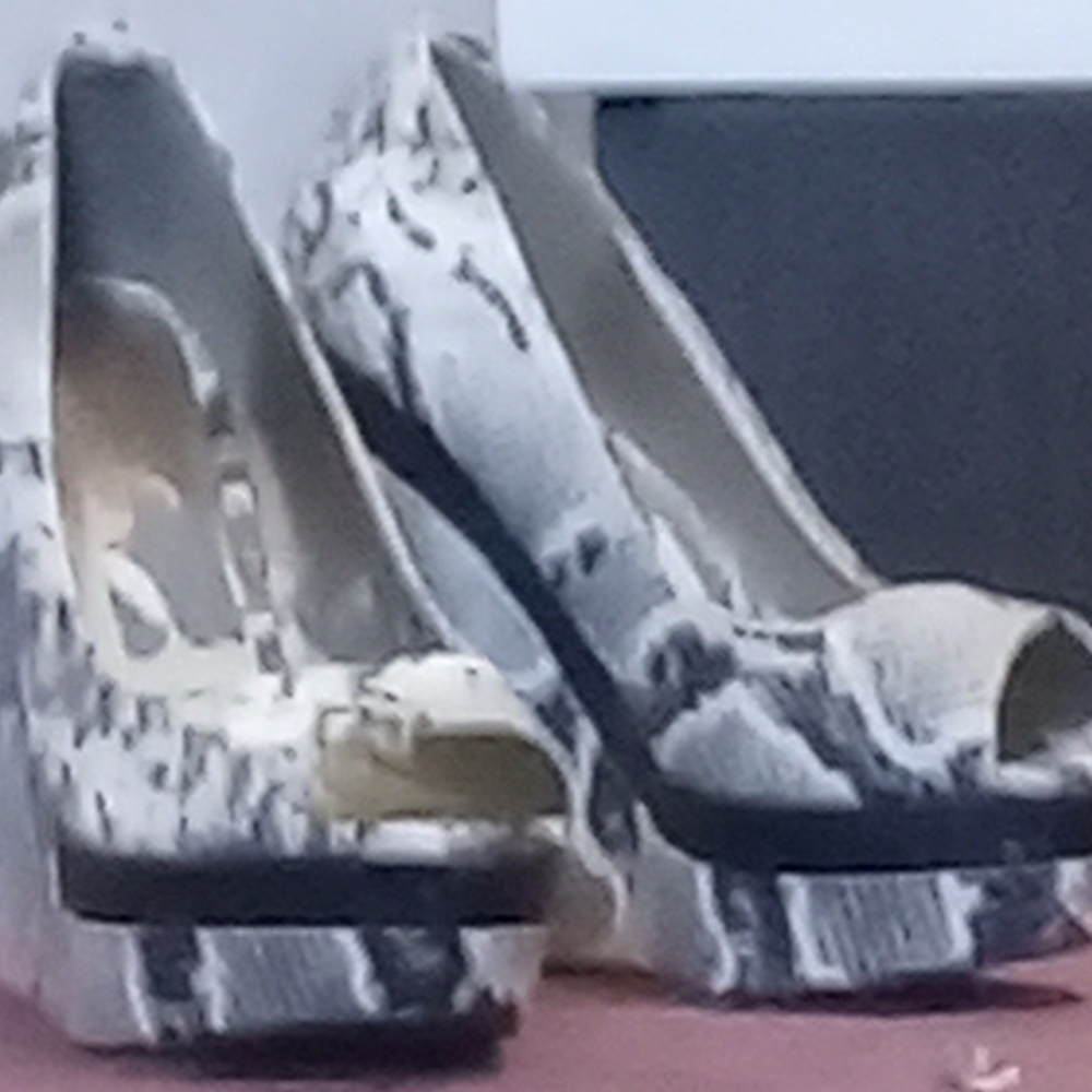 JustFab Black and White Platform Shoes